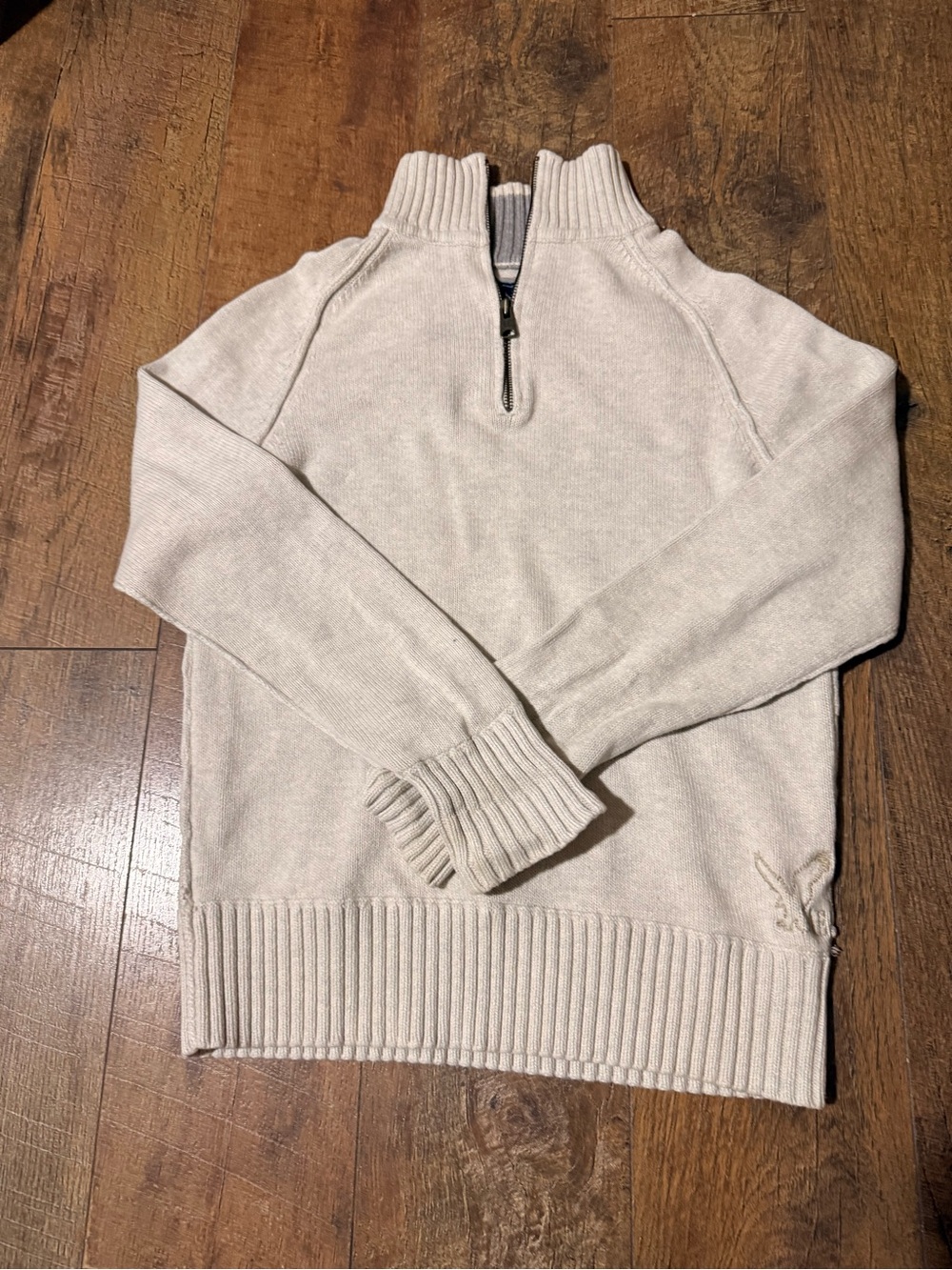 American Eagle Outfitters women's Light Beige Quarter-Zip‎ Sweater